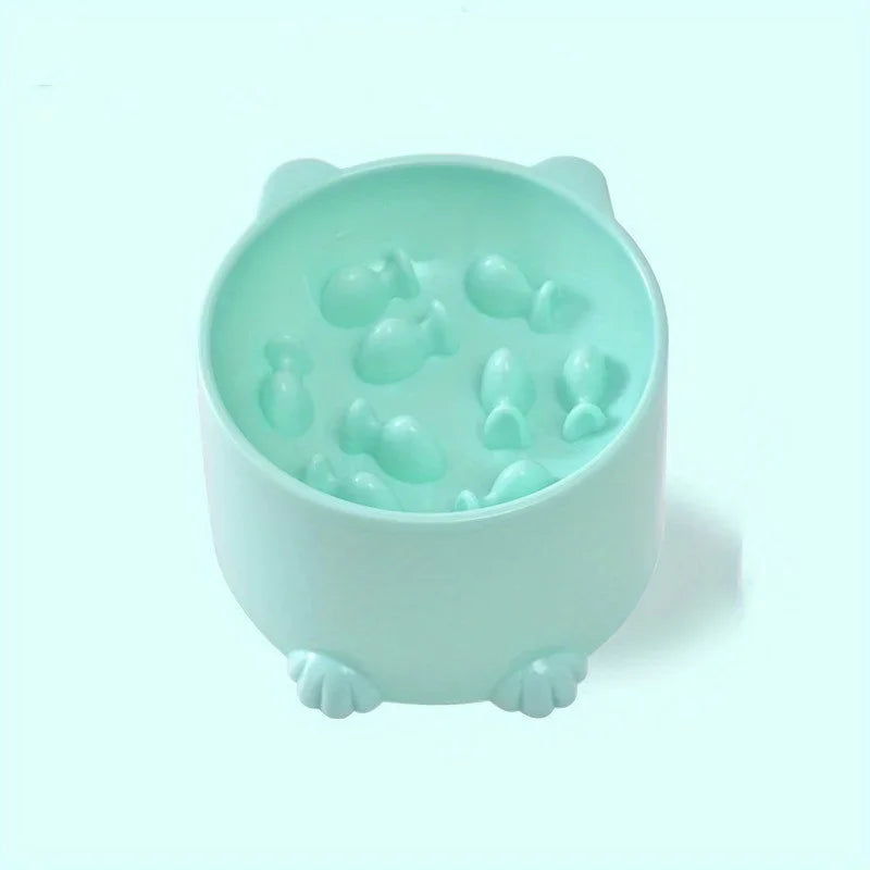 Elevated Slow Feeder Cat Bowl – Anti-Choking Raised Food Bowl for Cats & Small Pets