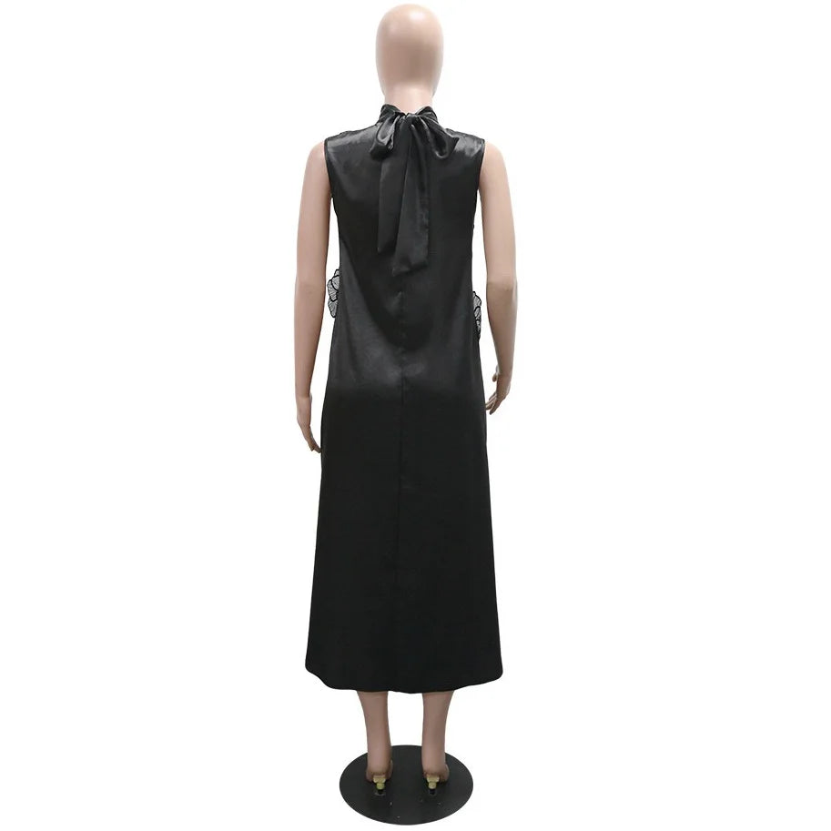 Women’s Elegant Birthday Party Dress 2025 – Sleeveless O-Neck