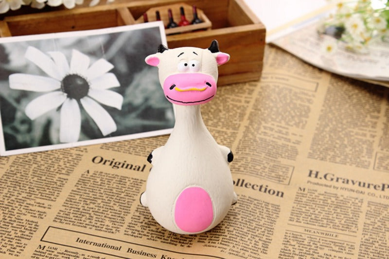 Cartoon Voice Rubber Dog Toy - Tough Molar Cleaner for Teddies & Frenchies