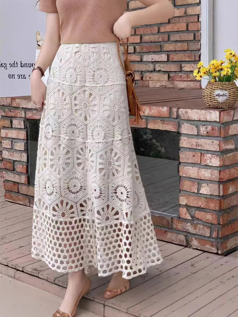 Half Skirt Women's Summer New Design Sense Niche Temperament Casual Long Skirt