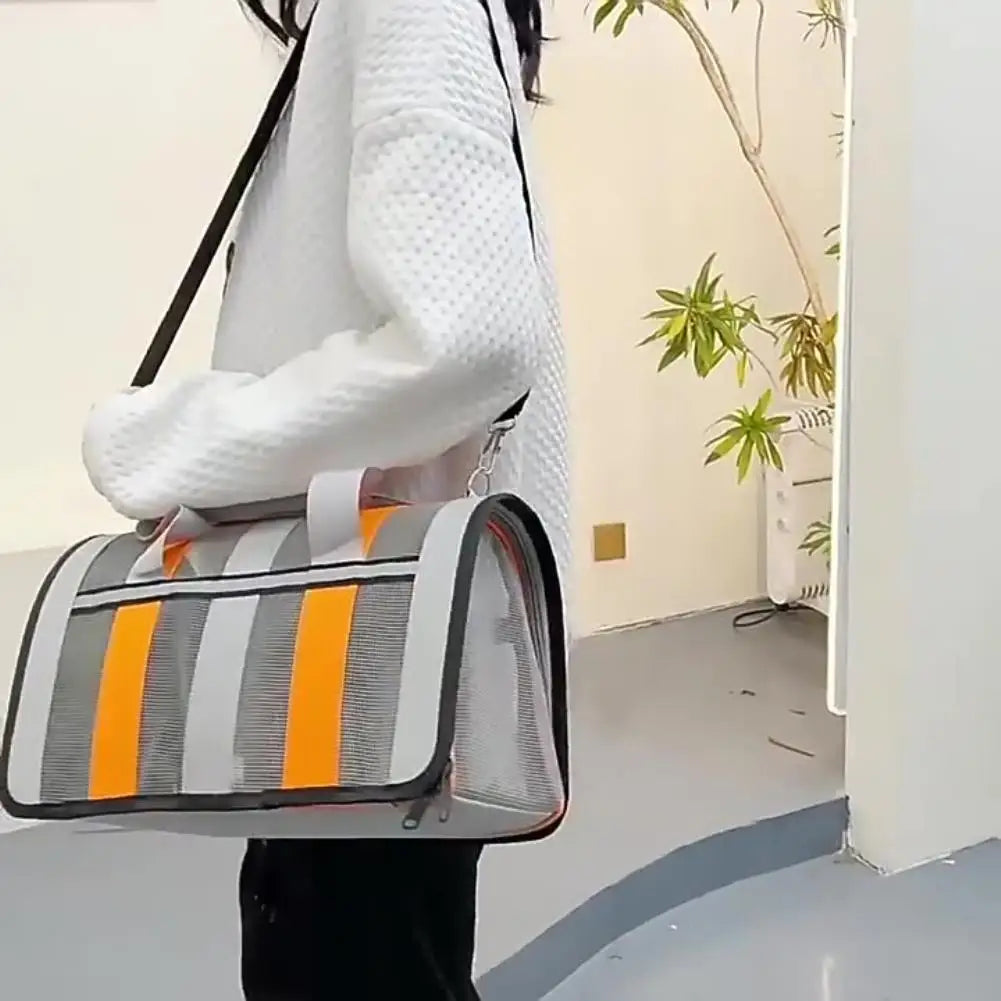 Airline Approved Pet Travel Bag – Portable Carrier for Dogs & Cats (34×24×24cm)