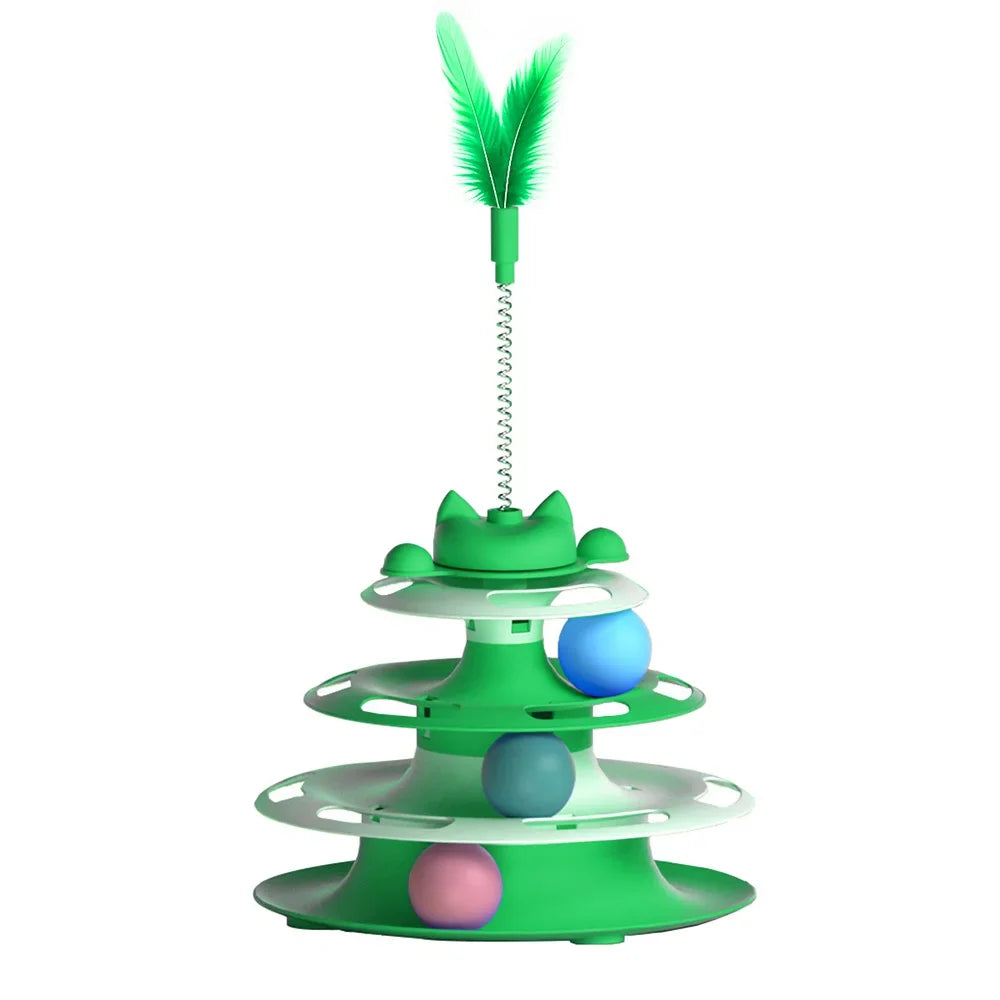 Interactive Cat Turntable Toy – Self-Play Ball & Teaser Toy for Indoor Cats and Kittens