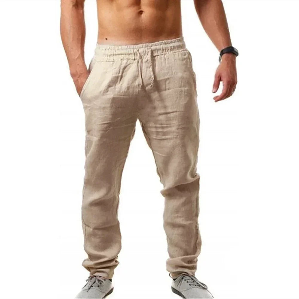 Men's Casual Pants Summer Male Breathable High Quality Trousers Sweatpants