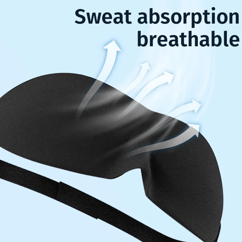 3D Contoured Eye Mask – Light Blocking Sleep Mask for Men & Women, Soft & Breathable - PULSE MART
