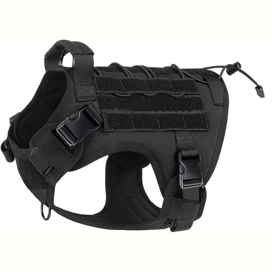 Tactical Service Dog Harness: No-Pull Vest with Hook & Loop Panels