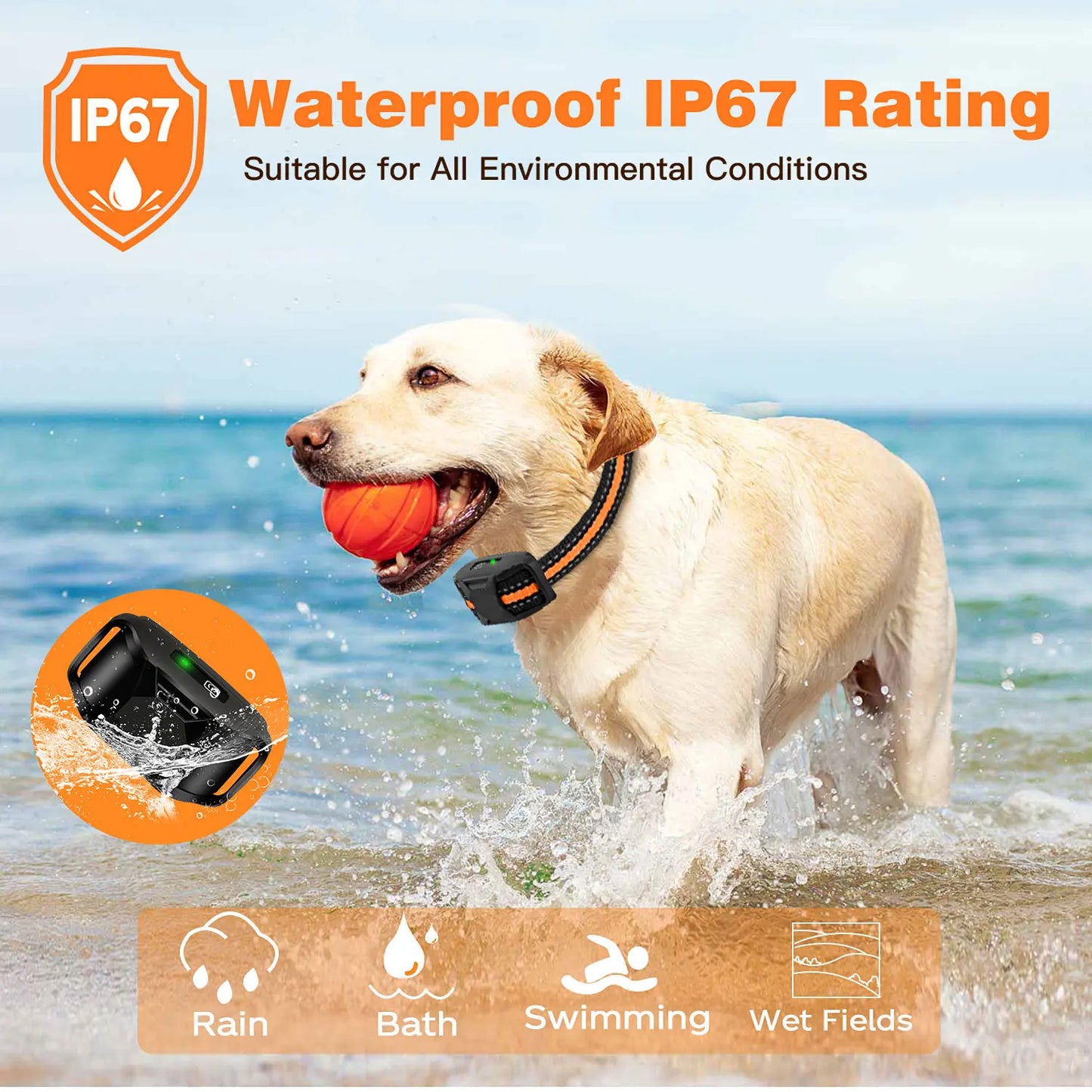 3300Ft Remote Electric Dog Training Collar - Waterproof Behavior Aid with Shock & Vibration