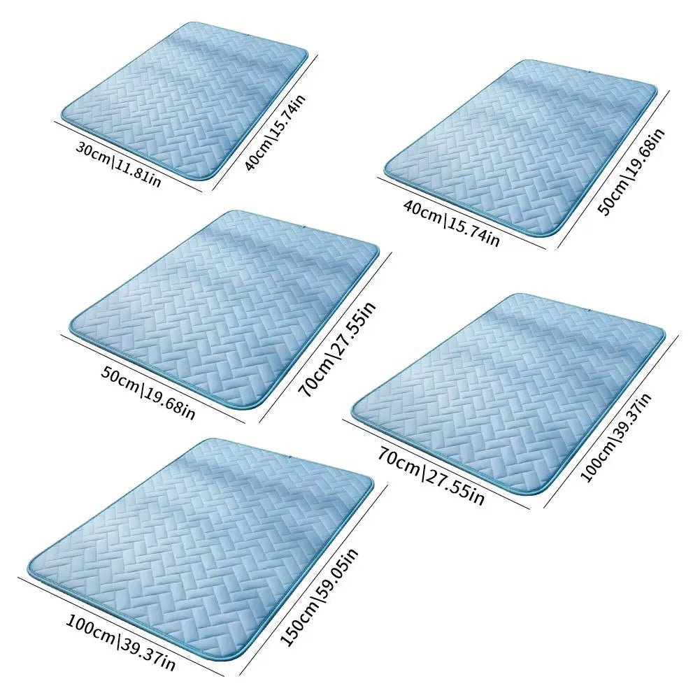 Self-Cooling Dog Mat for Large Dogs, Washable Breathable Ice Silk Bed