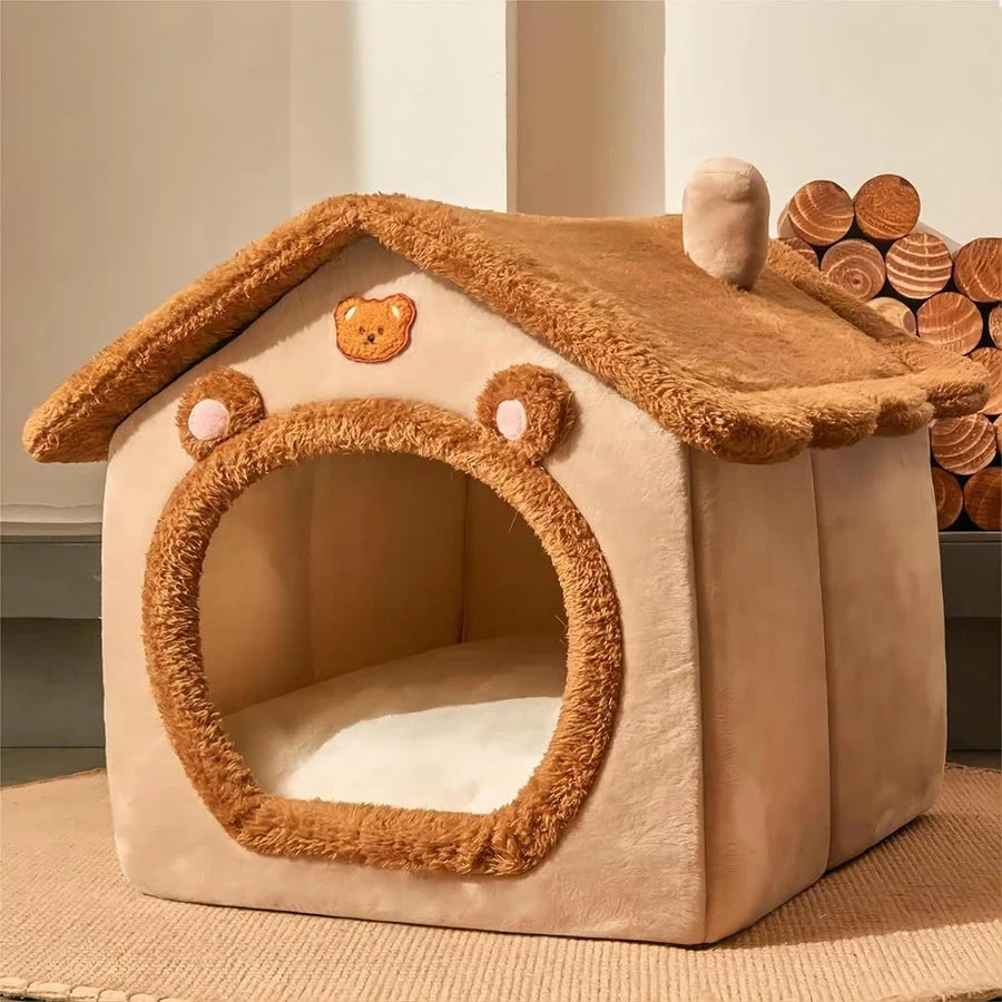 Foldable Pet House – Removable Washable Cat House & Cozy Bed for Cats & Small Dogs
