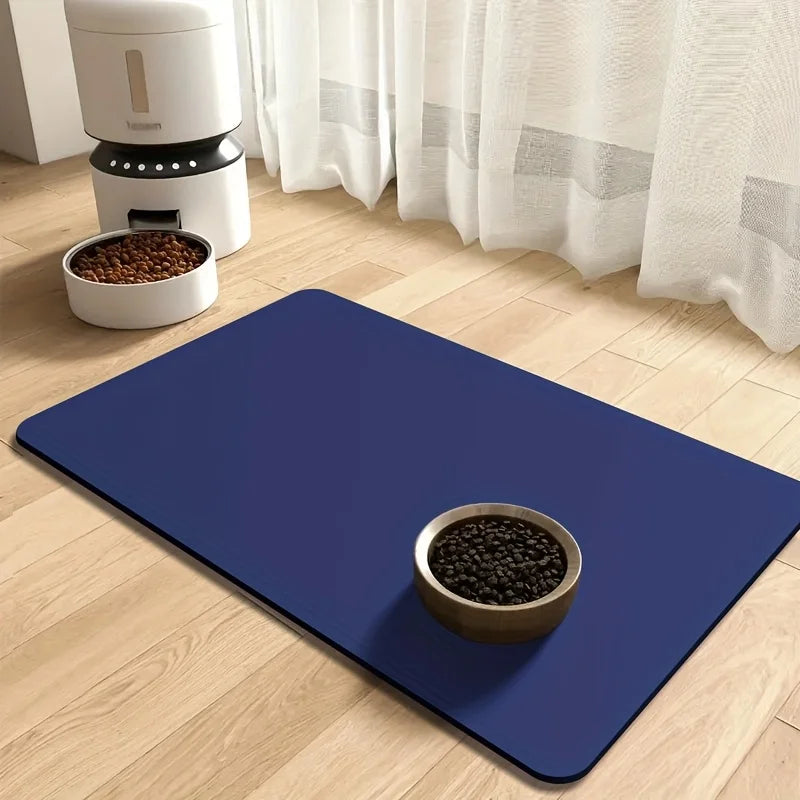 Solid color pet feeding mat cat and dog special placemat pet supplies rice mat diatom mud dog cage absorbent pad