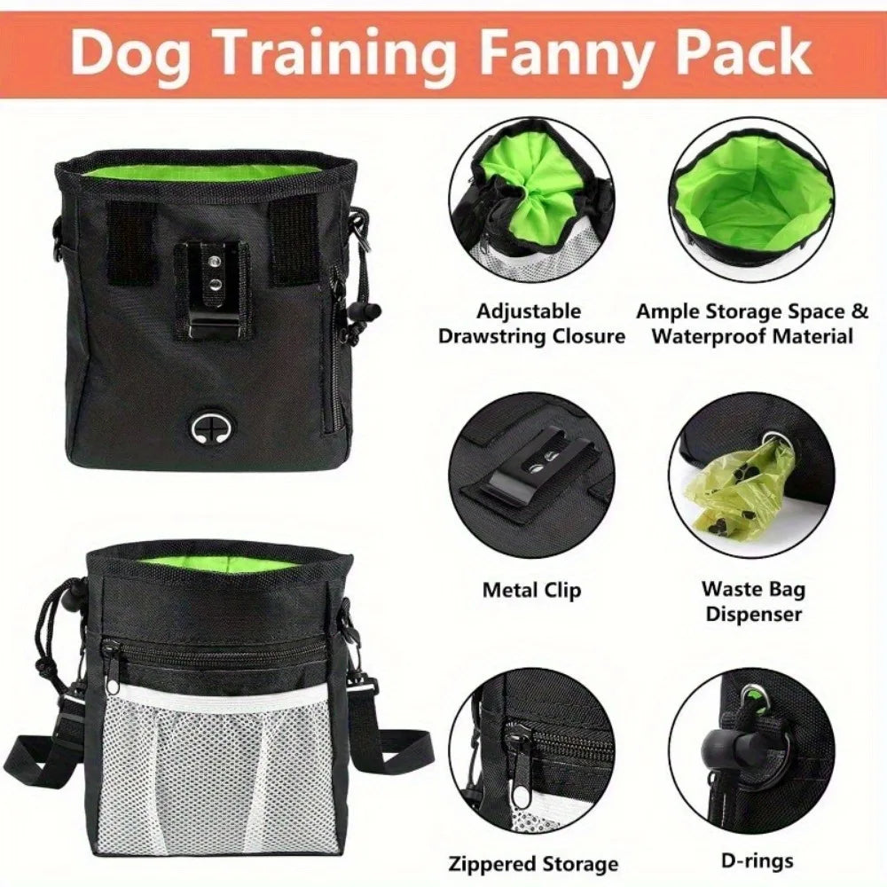 Ultimate Dog Training Kit - Treat Pouch, Clicker, Silent Whistle & Guide Set