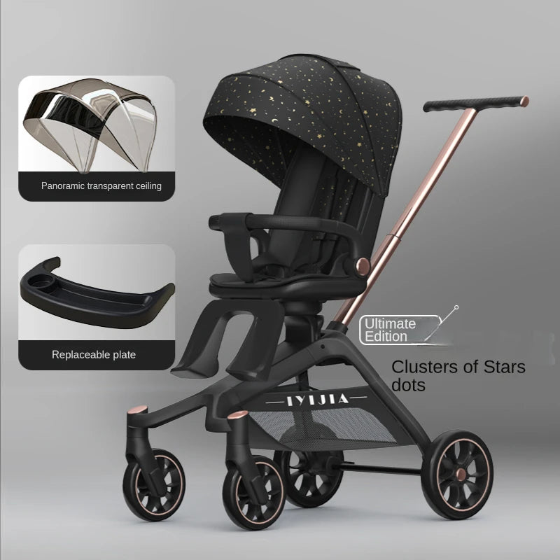 Baby Stroller Foldable Travel Carriage Cart Lightweight Stroller Children Four-Wheel Cart Portable carriers and strollers - PULSE MART