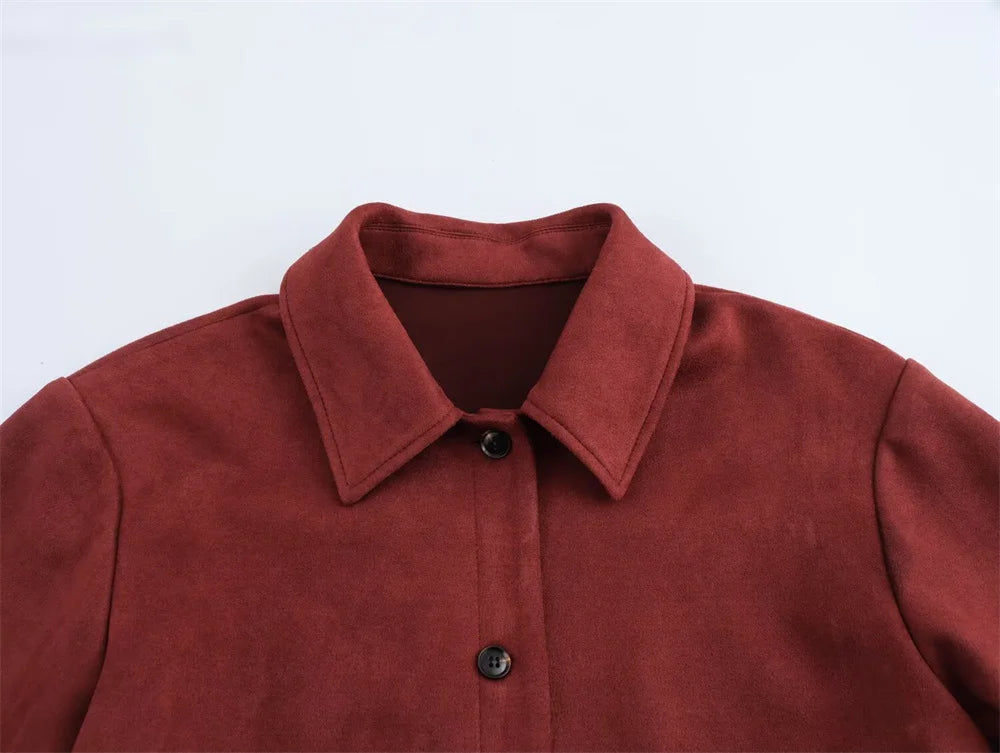 Women's 2025 Fashion Short Blazer – Double Placket Autumn Winter Coat - PULSE MART