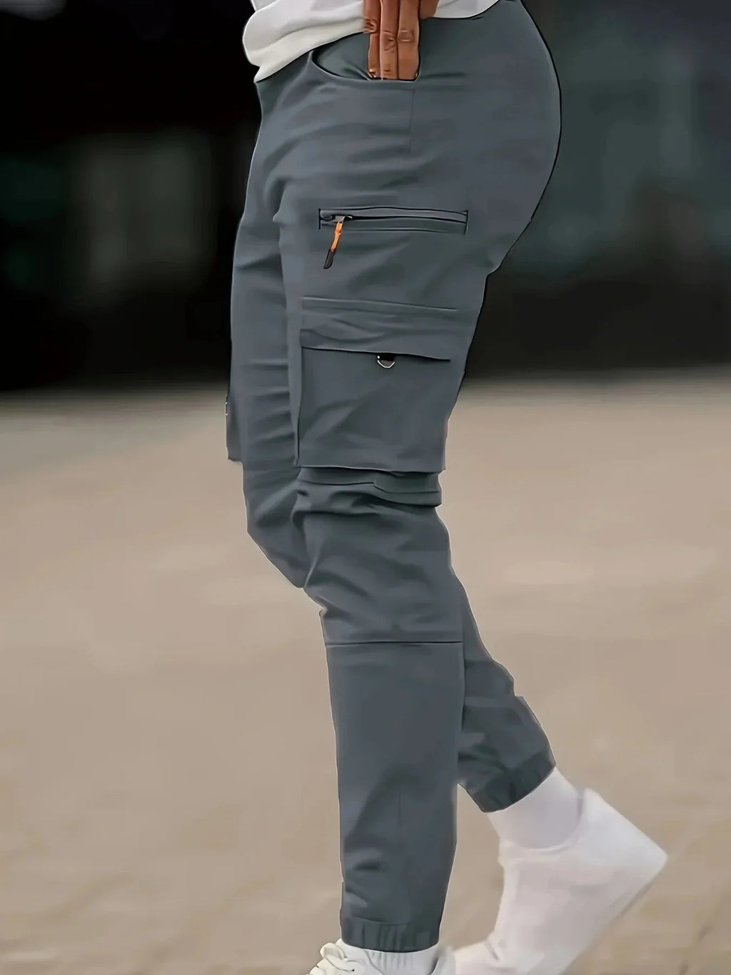 Men's Pants American Style Loose Straight Leg Workwear Multi-Pocket Casual Trousers Versatile