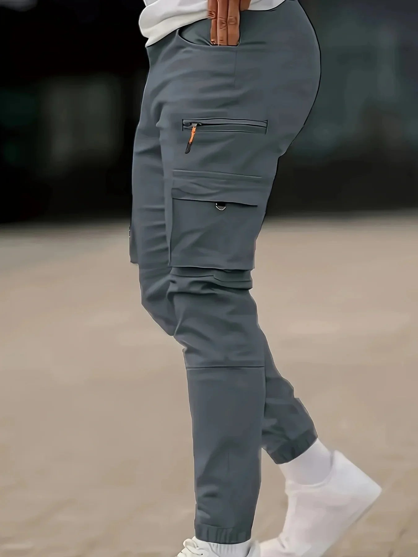 Men's Pants American Style Loose Straight Leg Workwear Multi-Pocket Casual Trousers Versatile