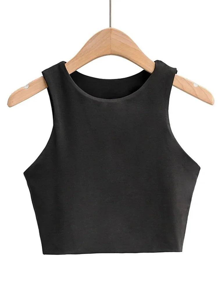 2023 Summer Slim O-Neck Sleeveless Tank Top - 6 Colors, Good Quality for Women