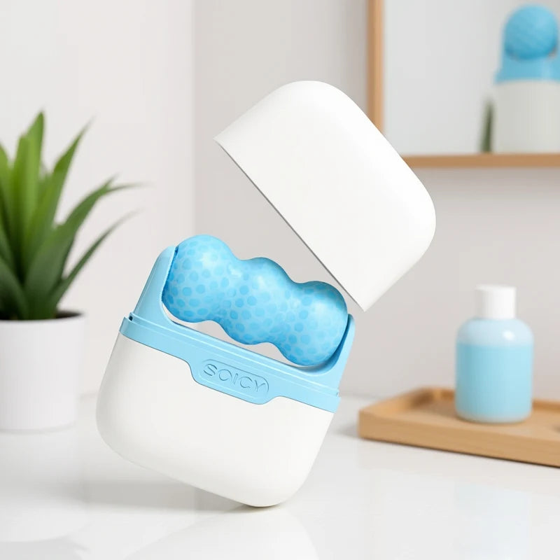 2-in-1 Facial Cold Massage Roller - Ice Roller for Face and Eyes, Pain Relief, and Skin Care Tool - PULSE MART