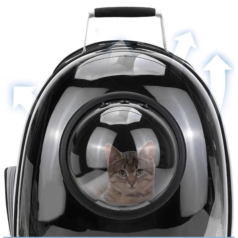 360° Transparent Cat Backpack Carrier – Breathable Bubble Travel Backpack for Cats & Small Dogs
