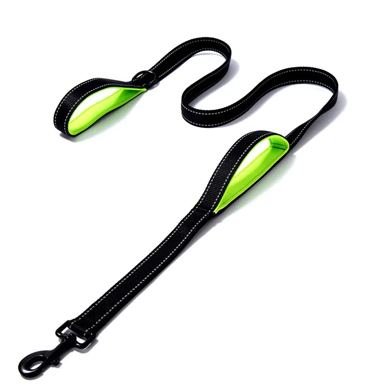 Double Handle Outdoor Travel Dog Leash - Heavy Duty Training Lead