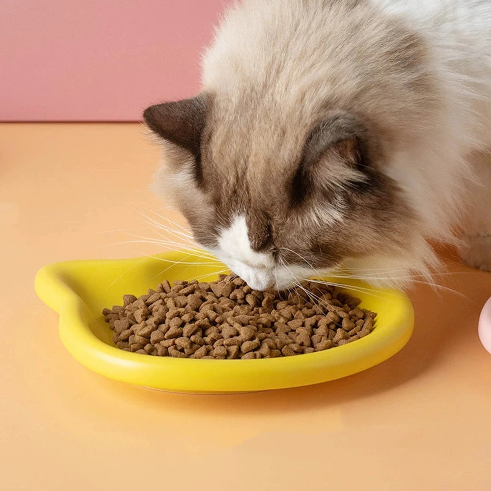 Cat-Shaped Pet Bowl – Non-Slip Food & Water Bowl for Cats & Small Pets