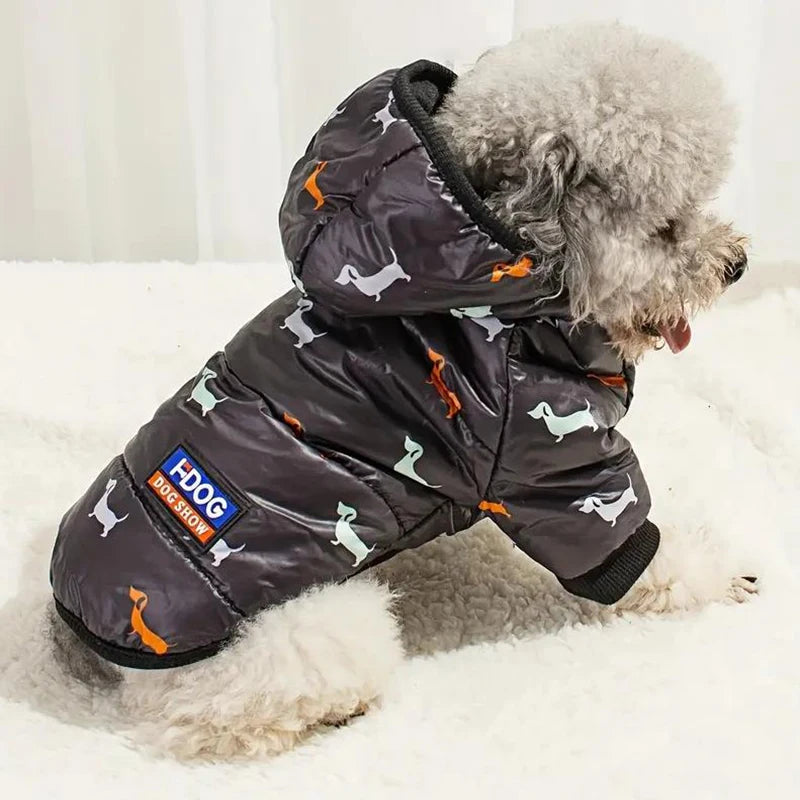 Hooded Cat Jacket – Thick Cotton-Padded Winter Coat for Cats & Small Dogs