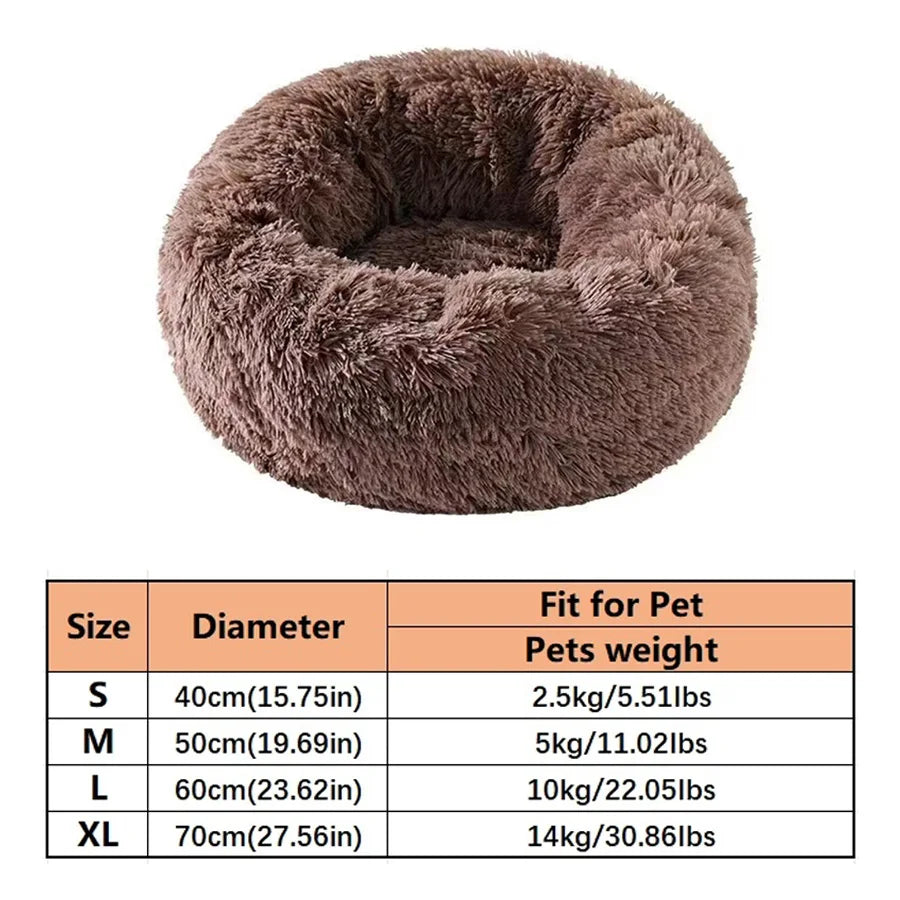 The Deep Sleep Calming Shag Fur Donut Pet Bed