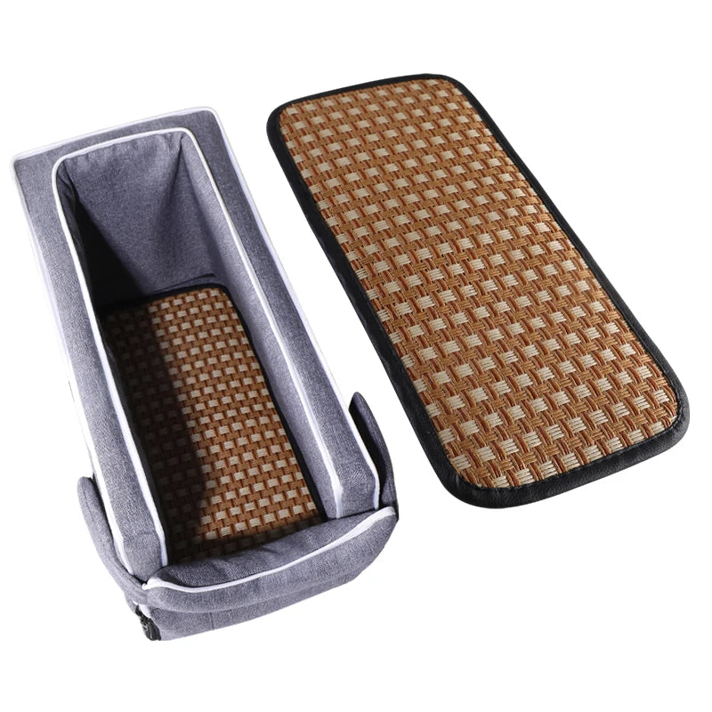 Car Center Console Pet Bed Mat, Small Dog & Cat Booster Safety Seat