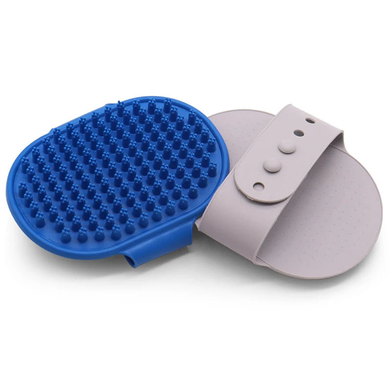 Sensitive Skin Pet Massage Brush - Soothing Rubber Bristle Grooming Comb