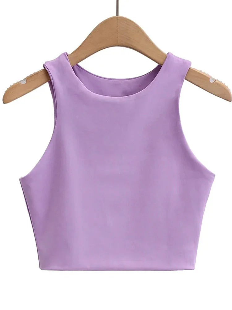 2023 Summer Slim O-Neck Sleeveless Tank Top - 6 Colors, Good Quality for Women