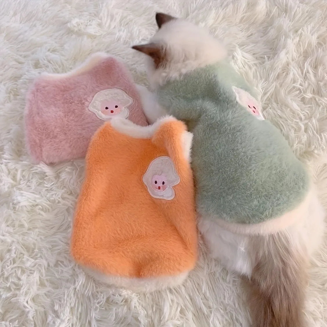 Warm Cat Sweater Vest – Soft Winter Clothing for Cats, Kittens & Small Dogs