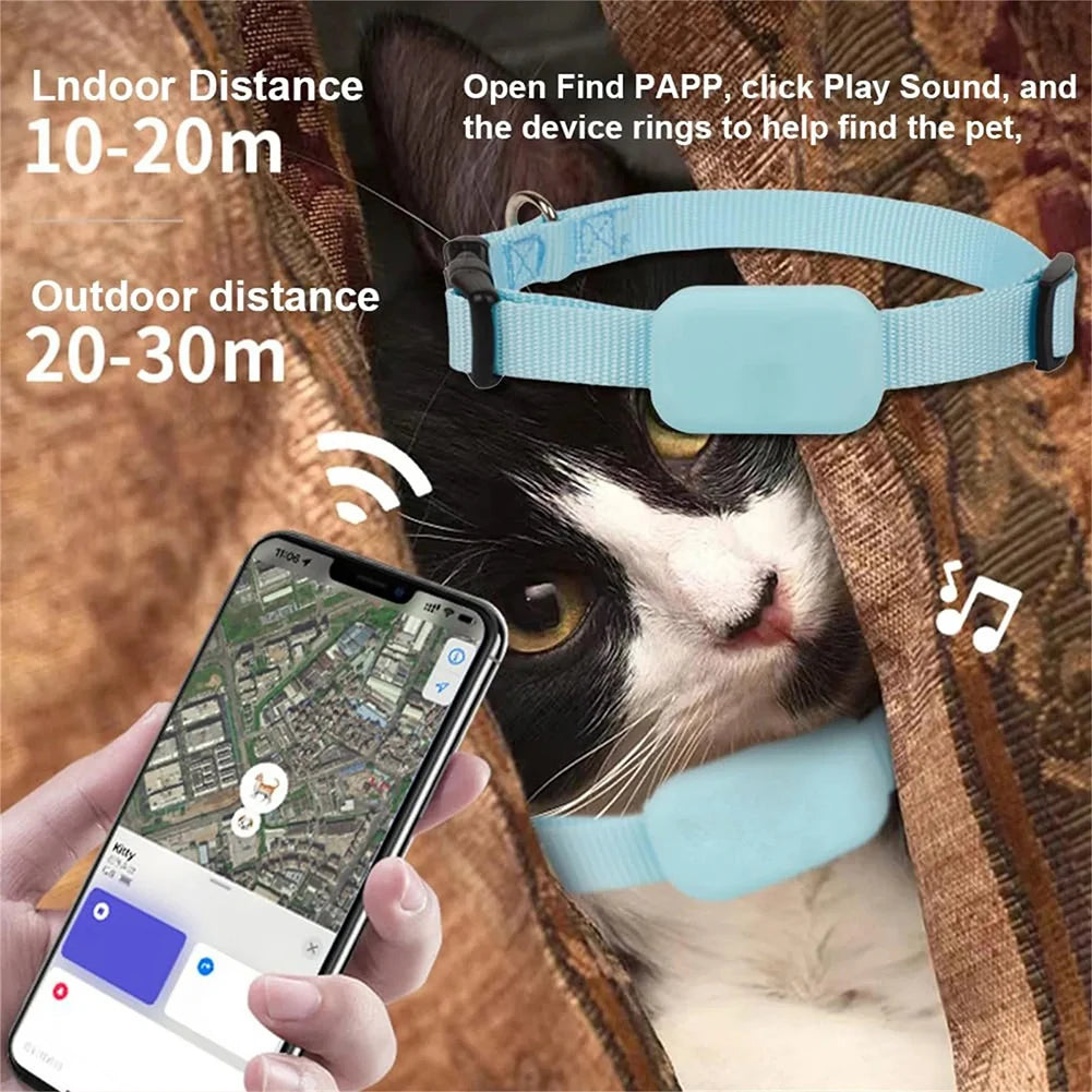 Waterproof Pet GPS Tracker – Real-Time Dog & Cat GPS Locator with Adjustable Collar