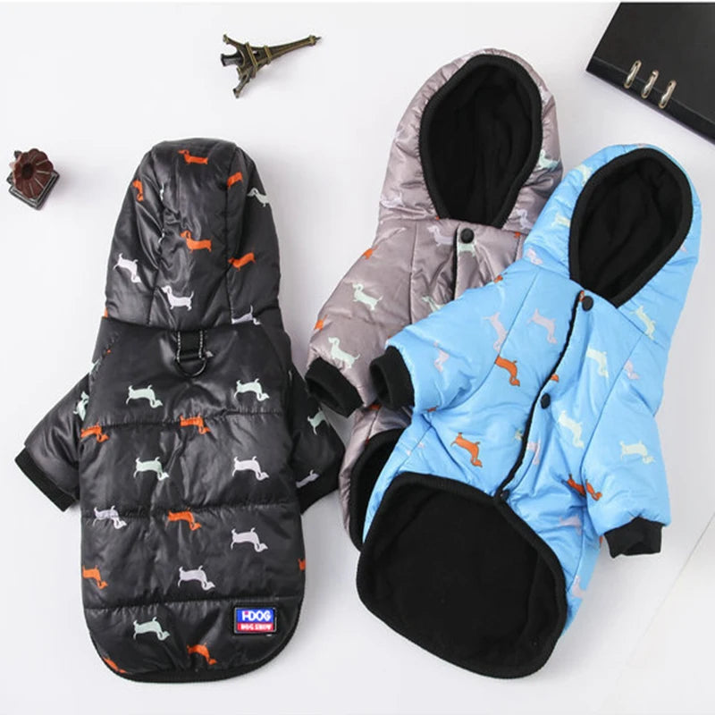 Hooded Cat Jacket – Thick Cotton-Padded Winter Coat for Cats & Small Dogs