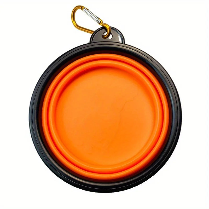 Collapsible Travel Dog Bowl with Lip - Portable Silicone Food & Water Dish