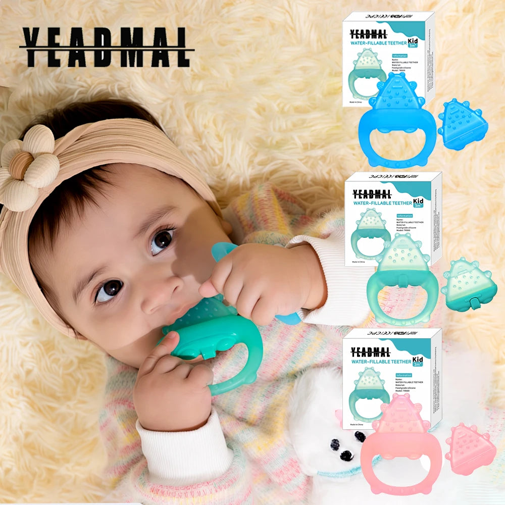 Freezable Baby Silicone Teething Toys – Cooling Relief for Babies 0-12 Months, BPA-Free, Water-Filled & Ice Teething Toys, Safe - PULSE MART