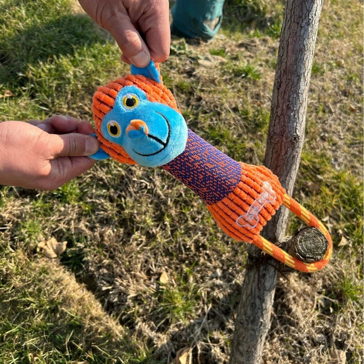 Corduroy Squeaky Dog Toy - Bite-Resistant Animal-Shaped Training Lead