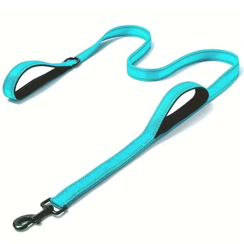 Double Handle Outdoor Travel Dog Leash - Heavy Duty Training Lead