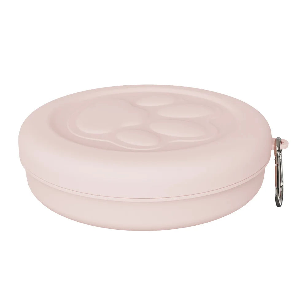 2-in-1 Portable Outdoor Pet Bowl - Travel Food & Water Dish with Treat Compartment