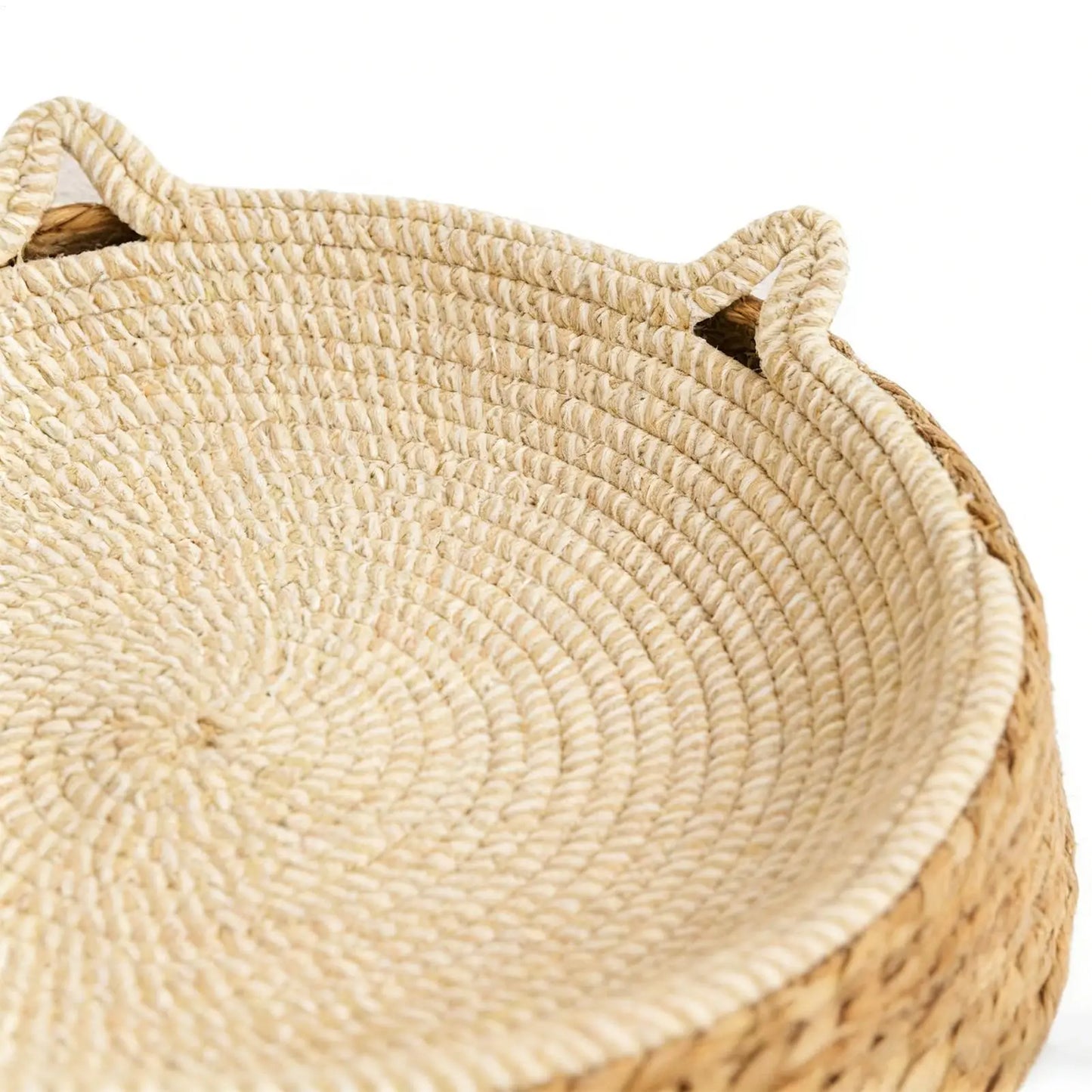 Natural Rattan Woven Cat Bed Sofa – Wear-Resistant Scratch Board Lounge