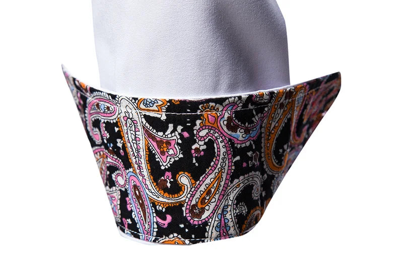 Men’s White Collared Shirt – Long Sleeve Casual &amp; Formal Polo Style