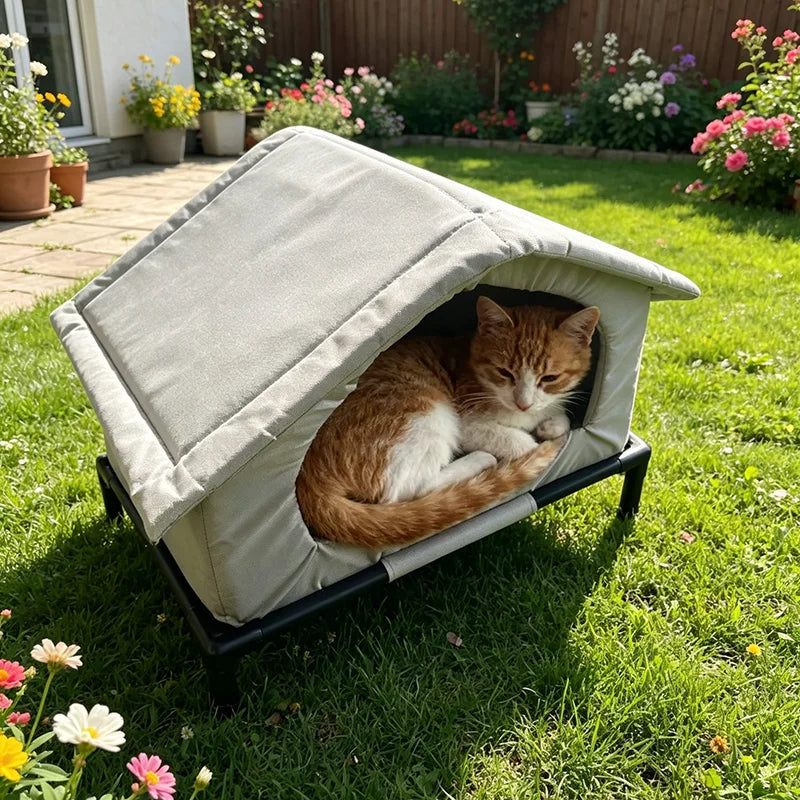 Outdoor Waterproof Pet House – All-Season Shelter for Stray Cats & Small Dogs