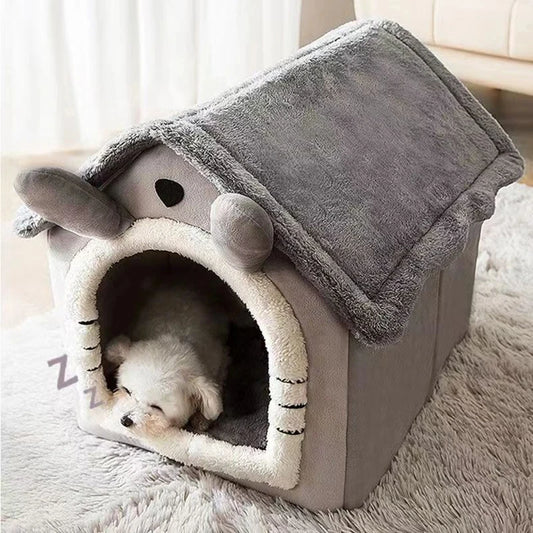 Warm Pet House for Dogs & Cats – Detachable Washable Bed for Small Pets