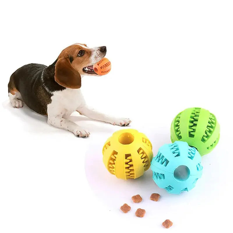 Interactive Treat Dispensing Dog Ball - Nontoxic Teeth Cleaning Chew Toy
