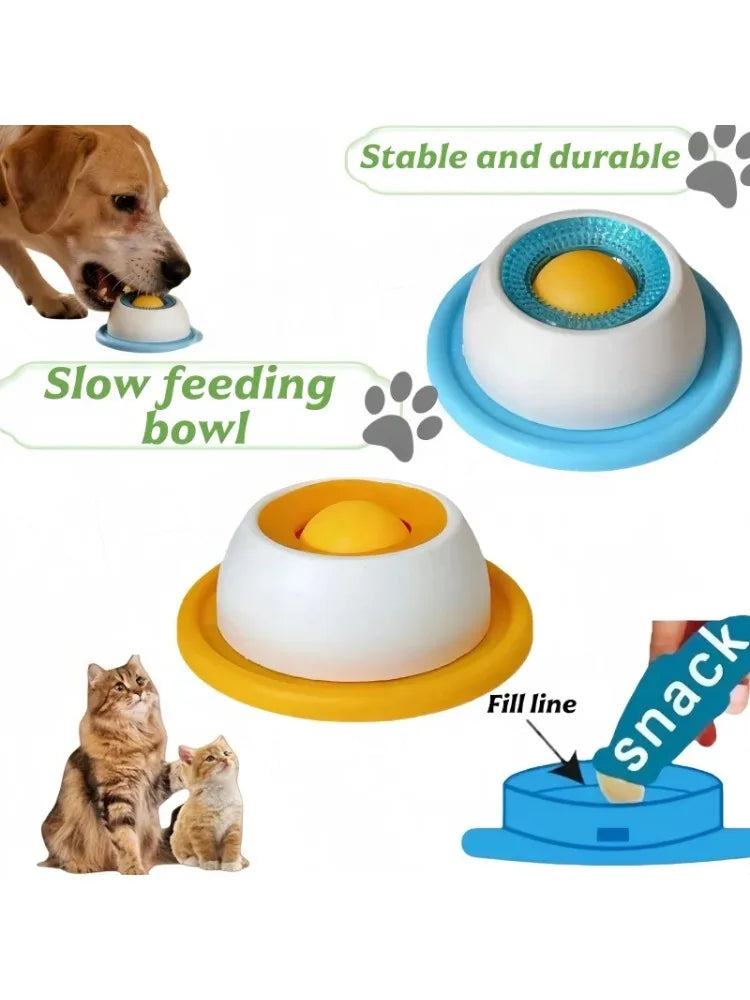 Educational Licking Toy & Slow Feeder - Non-Slip Interactive Pet Bowl