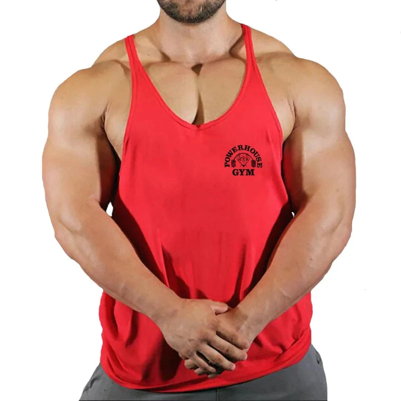 Men’s Gym Tank Top – Bodybuilding Fitness Vest, Sleeveless Stringer Singlet