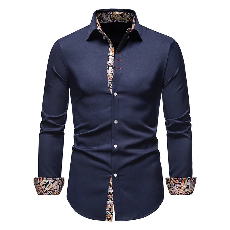 Men’s White Collared Shirt – Long Sleeve Casual &amp; Formal Polo Style