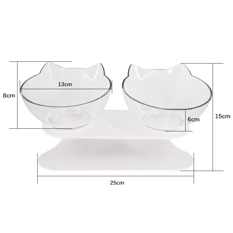 Elevated Tilted Cat Bowl – Anti-Vomiting Orthopedic Food & Water Bowl for Cats, Puppies & Rabbits