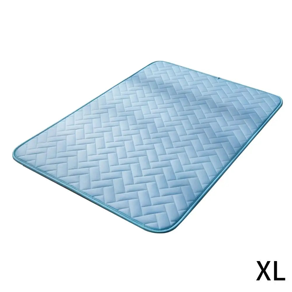 Self-Cooling Dog Mat for Large Dogs, Washable Breathable Ice Silk Bed