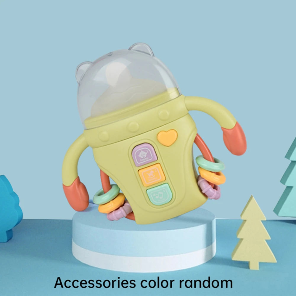 Baby Rattle Toy Musical Sensory Learning Toy with Music and Lights Pacifier Teething  for Toddlers Boys and Girls Gifts 0-24M - PULSE MART