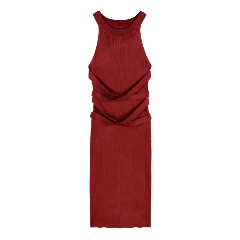 Women’s Elegant Sleeveless Mini Dress – Sexy Textured Back, Summer Casual Fashion