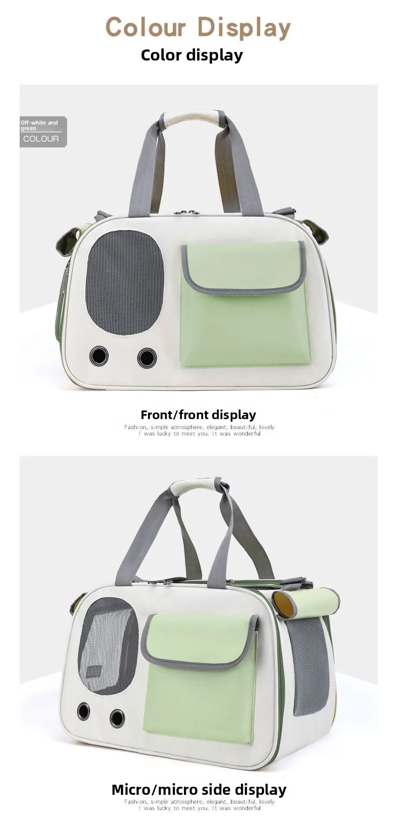 Portable Pet Carrier Bag for Cats & Small Dogs – Lightweight Travel Carrier for Outdoor Adventures