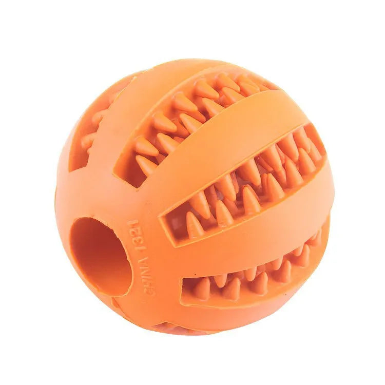Interactive Treat Dispensing Dog Ball - Nontoxic Teeth Cleaning Chew Toy